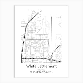 White Rock,Canada Minimalist Map Art Print