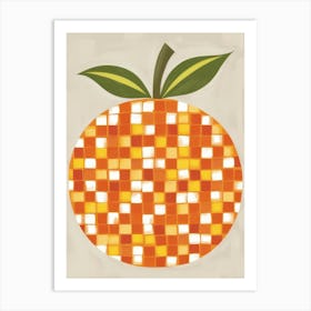 Orange Mosaic 33 Art Print