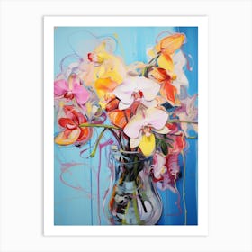 Abstract Flower Painting Orchid 2 Art Print