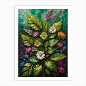 Floral Oil Art Print