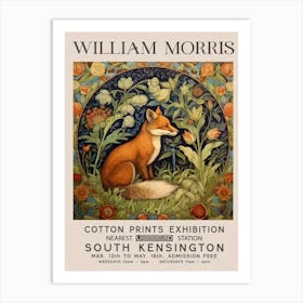 William Morris fox Cotton Prints Exhibition Art Print