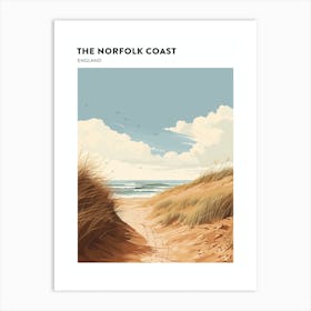 The Norfolk Coast Path England 2 Hiking Trail Landscape Poster Art Print