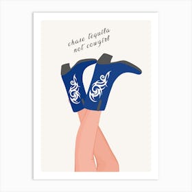 Blue Boots Art Print