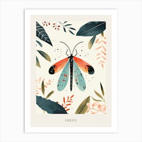 Colourful Insect Illustration Firefly 12 Poster Art Print