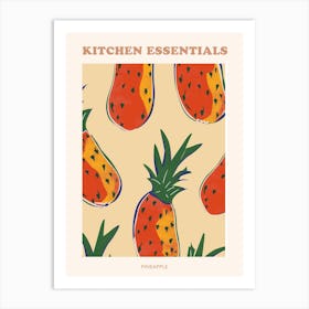 Pineapple Pattern Illustration Poster 4 Art Print