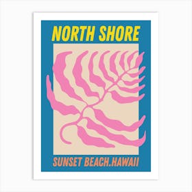 Sunset Beach Blue Hawaii Art Print