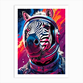 Zebra In Space 1 Art Print