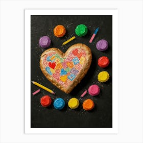 Heart Shaped Cookie Art Print