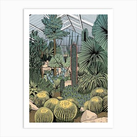 Kew Gardens Cacti Art Print
