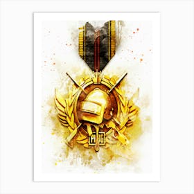 Pubg Watercolor Art Print