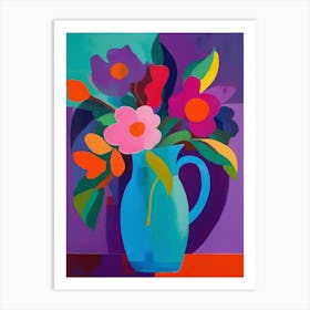 Colorful bouquet of Flowers In A Vase Poster