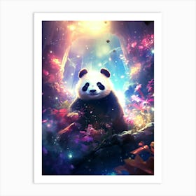Panda Bear In The Forest Art Print