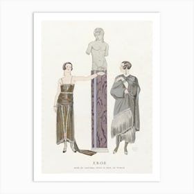 Eros Robe et manteau pour le soir, de Worth (1924), George Barbier Art Print