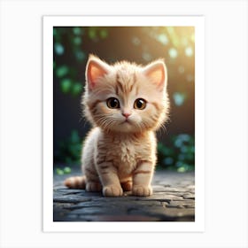 Cute Kitten 3 Art Print