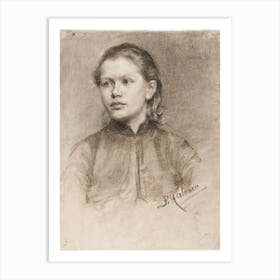 Portrait Of A Young Woman (1890), Pekka Halonen Art Print