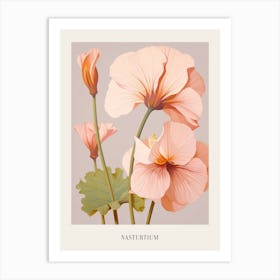 Floral Illustration Nasturtium 3 Poster Art Print