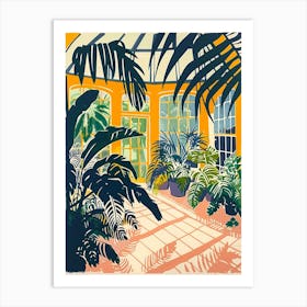 Brooklyn Botanic Garden New York Colourful Silkscreen Illustration 4 Art Print
