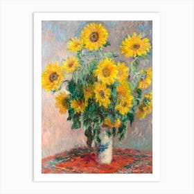 Bouquet Of Sunflowers (1881), Claude Monet Art Print