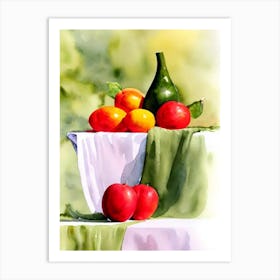 Pepino Dulce Italian Watercolour fruit Art Print