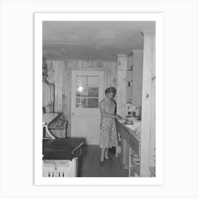 Southeast Missouri Farms, Sharecropper S Wife In Kitchen Of New Home, La Forge Project, Missouri By Art Print