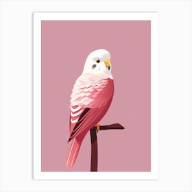 Minimalist Budgerigar 2 Illustration Art Print