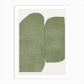 Sage Green Block Organic Minimalist Objects Art Print