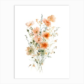 Watercolor Flowers 27 Art Print