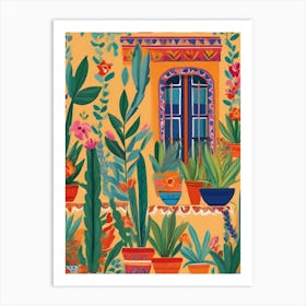 Mexican Garden Colorful facade Art Print