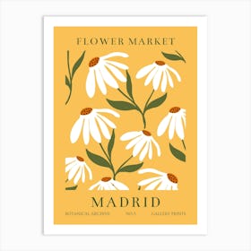 Flower Market Madrid Art Print