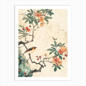 Bird Flowers Chinese Style 12 Art Print