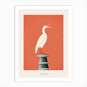 Minimalist Cormorant 3 Bird Poster Art Print