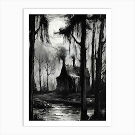 Haunted House By Person Art Print