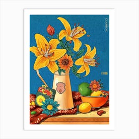 Yellow Lilies Art Print