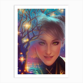 Girl With A Tree Art Print