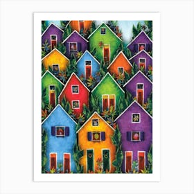 Colorful Houses Art Print