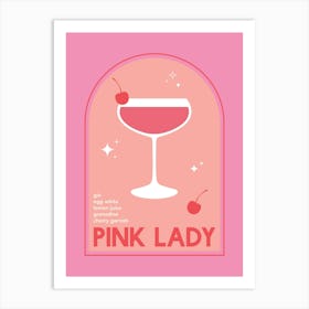 Pink Lady Cocktail Art Print