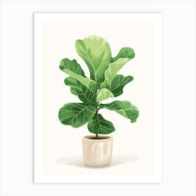 Fig Tree In A Pot 2 Art Print