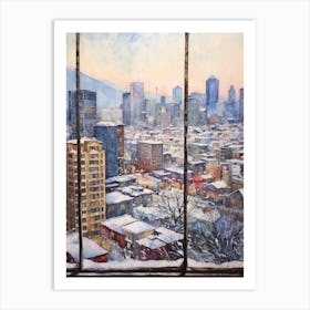 Winter Cityscape Vancouver Canada 1 Art Print