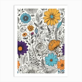 Floral Pattern 2 Art Print