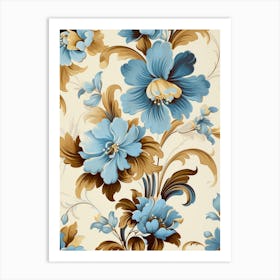 Wallpaper Floral Pattern Art Print