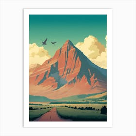 Mount Ararat Retro Poster 2 Art Print