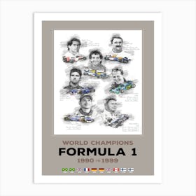 World Champions 1990 - 1999 Art Print