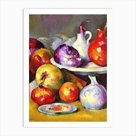 Red Onion Cezanne Style vegetable Art Print