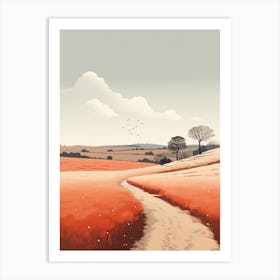 The Cotswold Way England 3 Hiking Trail Landscape Art Print