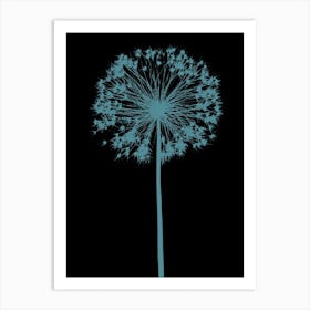 Black teal allium Art Print