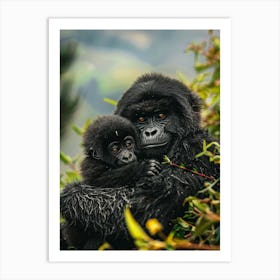 Rwanda Mountain Gorillas Art Print