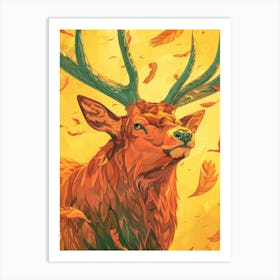 Autumn Deer 1 Art Print