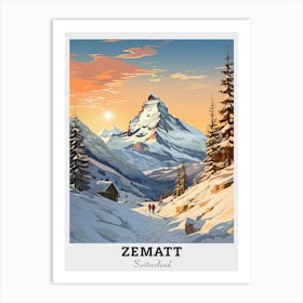 Zematt Switzerland Travel Art Print