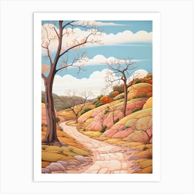 Copper Canyon Mexico 2 Hike Illustration Art Print