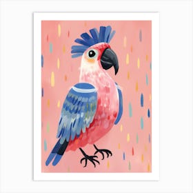 Playful Illustration Of Parrot For Kids Room 2 Art Print